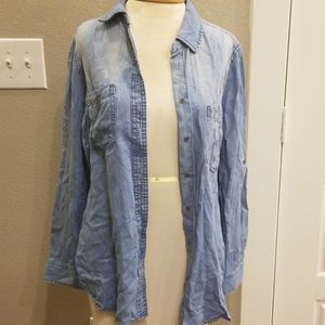 Light Blue Denim Pattern Shirt